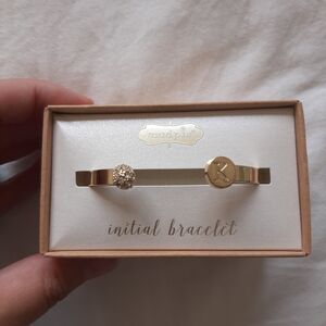 Mudpie Initial pave bracelet with letter 'K'